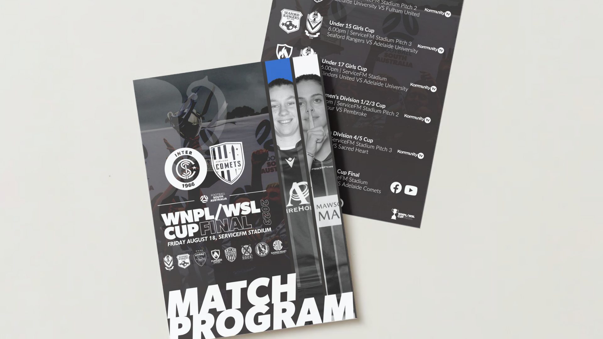 WNPL/WSL Cup Final Night Program Football SA
